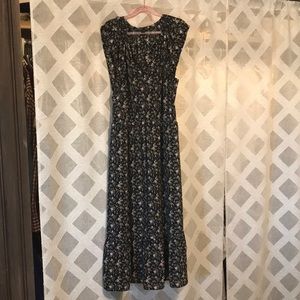 J Crew black floral dress size Small
